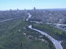 Aerial HD shot Jerusalem Entrance, Jerusalem, Israel Stock Footage