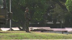 Armed Police Guards in Botafogo, Rio de Janeiro News Clip
