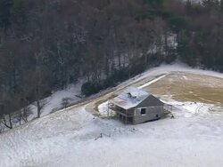 MS AERIAL ZI house at Pisgah National Forest / North Carolina, United States Stock Footage