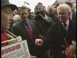 Germany - 50th Anniversary Of Dresden Bombing News Clip