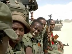 Somali militia men Stock Footage