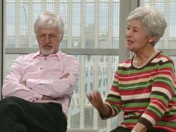 HD: Senior Woman Participating The Group Discussion Stock Footage