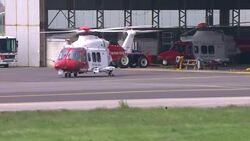 Search and Rescue Helicopters - Group of migrants rescued from sinking inflatable boat in the English Channel News Clip