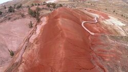 Aerial Oregon Painted Hills Stock Footage