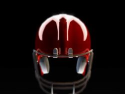 Football Helmet Breaks the Camera Stock Footage