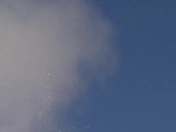 MS TU View of geyser hot water spraying out / Yellowstone National Park, Wyoming, United States  Stock Footage