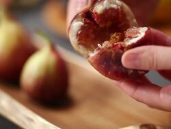 CU R/F PAN Fig Dividing into two / Seoul, South Korea Stock Footage