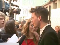 Jeremy Irvine at the Jameson Empire Awards at London England. (Footage by WireImage Video/GettyImages) Stock Footage