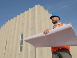 Construction engineer Stock Footage