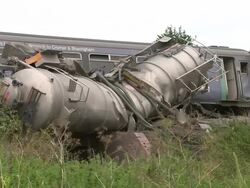 Passenger train collides with sewage tanker News Clip