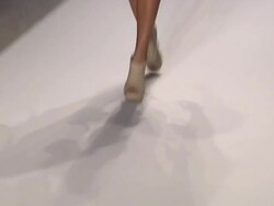 Models walk the runway during the Crystal Jin swimwear 2012 show Stock Footage