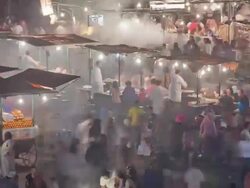 TL HA Jemaa el Fna snail stalls night 2 Stock Footage