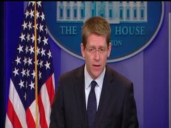 Spokesman Jay Carney says the White House opposes the use of violence against protestors in Bahrain. Four people died when troops undertook a pre-dawn raid on demonstrators. News Clip