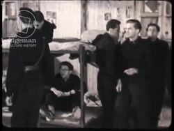 Cadets escaping from work camp, France, 1944 Stock Footage