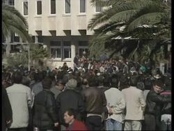 ALBANIA: VLORA: VIOLENCE ESCALATES AS PROTESTERS FIRE WEAPONS News Clip