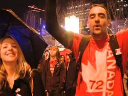 CLEAN:Vancouver: Canadians celebrate the opening ceremony News Clip