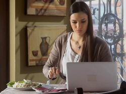 modern professional businesswoman eating spaghetti Stock Footage