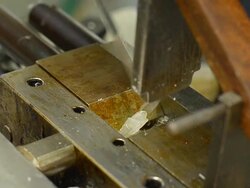 clean top of mold cavity in internal mixer with chisel. Stock Footage