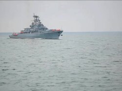 Russian warship Stock Footage