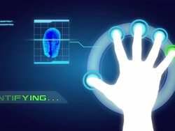 Fingerprint Scanner Futuristic Hi Tech Security System Stock Footage