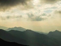 View Light sunset over mountains Stock Footage