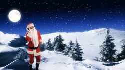 Santa Claus with head phones and dancing Stock Footage