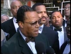 MIDDLE EAST: NATION OF ISLAM LEADER FARRAKHAN ARRIVES IN WEST BANK News Clip
