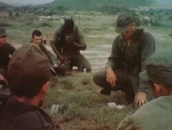 Soldiers prepare for military operation during Vietnam War Stock Footage