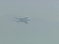 Space Shuttle Endeavour Arrives In Los Angeles Stock Footage