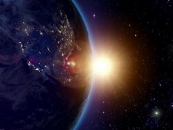 Sunrise over North America Stock Footage