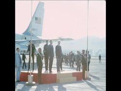 UPITN 15 2 75 KISSINGER WITH KING HUSSEIN AND FAMILY IN AMMAN News Clip