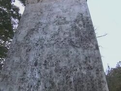CU POV Shot of Chinese stone stele with turtle shape foundation / Tai'an, Shandong, Province China Stock Footage