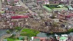 CLEAN : Aerial images show explosions destruction in Marawi News Clip
