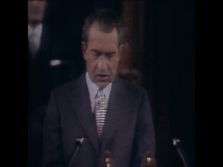 SYND 15-4-72 PRESIDENT RICHARD NIXON ADDRESSES THE CANADIAN PARLIAMENT News Clip