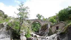 Time Lapse of stone bridge Stock Footage