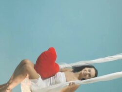Valentine's Day Angel with red heart sway Stock Footage