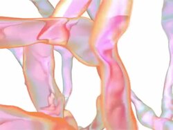 Wobbly Water Strands on White (seamless) Stock Footage