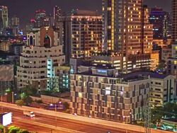 Night road in the city Stock Footage