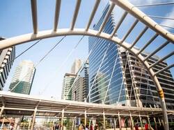 Public Skywalk, Time lapse Stock Footage