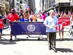 Scott Stringer, Puerto Rican Day Parade, NYC Stock Footage