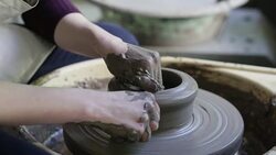 Woman Working Potters Stock Footage