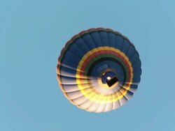 WS LA View of Hot air balloon / South Africa Stock Footage