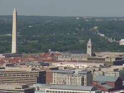 WS AERIAL ZO View of Washington Monument / Washington, Dist. of Columbia, United States Stock Footage