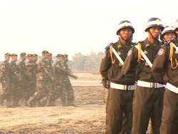 CLEAN:Cambodian military tests rockets News Clip