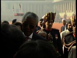 INDIA: NELSON MANDELA ATTENDS REPUBLIC DAY CELEBRATIONS News Clip