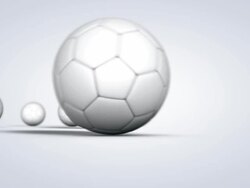 White Soccer Balls Stock Footage