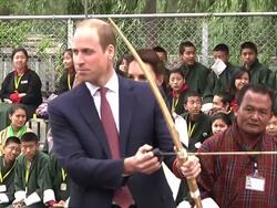 The Duke of Cambridge Tries His Hand at Archery in Bhutan News Clip