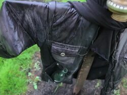 War Devastation in Eastern Ukraine - Semyonovka - scarecrow Stock Footage