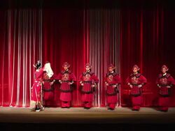MS Actor performing qinqiang opera in theater, qinqiang is representative folk opera of northwest china AUDIO / xi'an, shaanxi, china Stock Footage