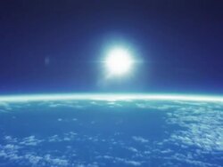 Sunrise city to space Stock Footage